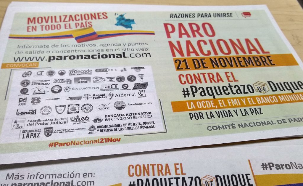 Circular de la CUT - 8 noviembre | Volantes del Paro Nacional - CUT