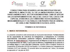 Consultoría para desarrollar una investigación que muestre el impacto del TLC de la Unión Europea con los países andinos en el sector agroindustrial caña de azúcar