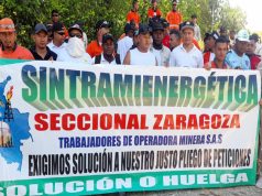 Comunicado de respaldo a la huelga de Sintramienergética – Seccional Zaragoza (Antioquia)